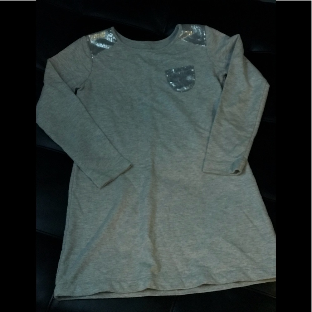 Grey sparkle kids dress